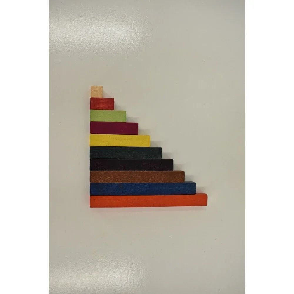 Vintage Wooden Cuisenaire Rods Math Manipulatives Bulk Lot 1 LB Montessori